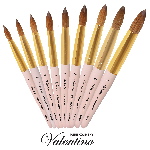 Valentino Kolinsky | Pastel Pink Wood | Gold Ferrule