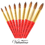 Valentino Kolinsky | Red Wood | Gold Ferrule