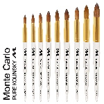 Monte Carlo Kolinsky | Clear Acrylic | Gold Ferrule
