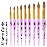 Monte Carlo Kolinsky | Purple Marble Acrylic | Gold Ferrule