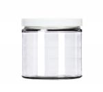Thin-Walled Clear PET Round Jar with White Cap | 120ml ~4oz
