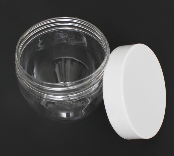 Clear PET Round Jar with White Cap | 150ml ~5oz