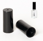 13mm Tall Glossy Black Nail Polish Cap