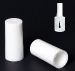 13mm Tall Glossy White Nail Polish Cap