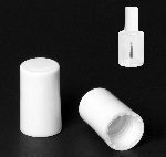 13mm Short Glossy White Nail Polish Cap