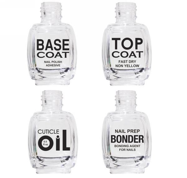 1/2oz Printed Shop Bottle | Square-Oval Bottle| 15mm neck