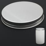 89/400 Aluminum Cap with Foam Liner for Powder Jar | Silver