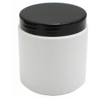 16 fl oz HDPE Jar with Lid & Inner Disc | For 12oz Powder Jar | White