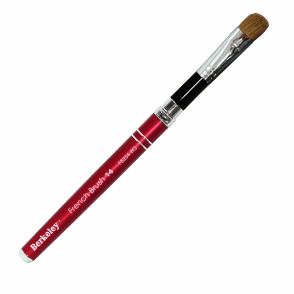 Berkeley French Brush | Burgundy Aluminum Handle | 14