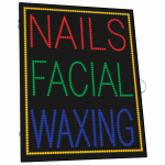 2-In-1 Led Sign || NAILS FACIAL WAXING with frame