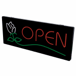 2-In-1 Led Sign || OPEN with underline flower