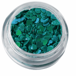 Irridescent Mylar Spangle | Full Heart | Dark Green