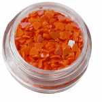 Irridescent Mylar Spangle | Full Heart | Orange