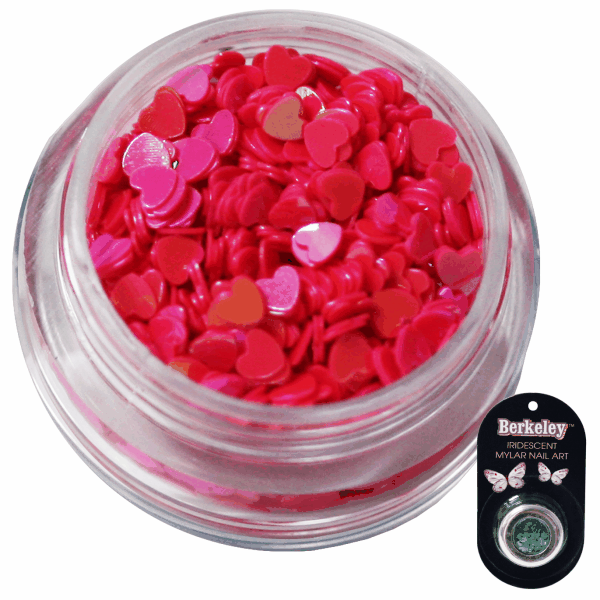 Irridescent Mylar Spangle | Full Heart | Rose