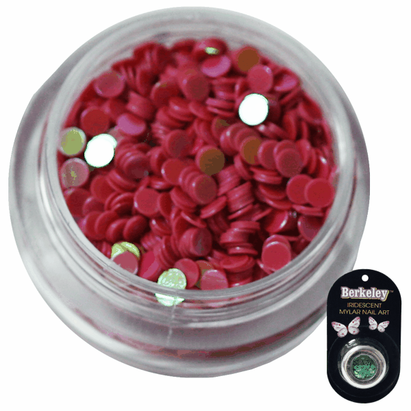 Irridescent Mylar Spangle | Full Round | Dark Red