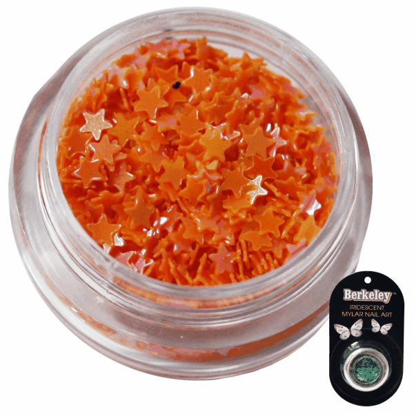 Irridescent Mylar Spangle | Full Star | Orange