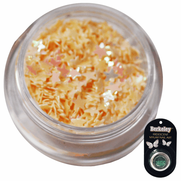 Irridescent Mylar Spangle | Full Star | Light Orange
