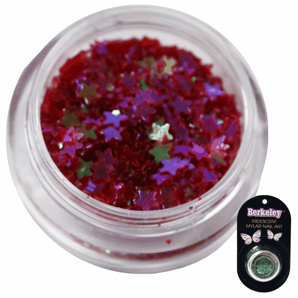 Irridescent Mylar Spangle | Full Star | Dark Red