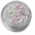 Irridescent Mylar Spangle | Full Star | White Pearl