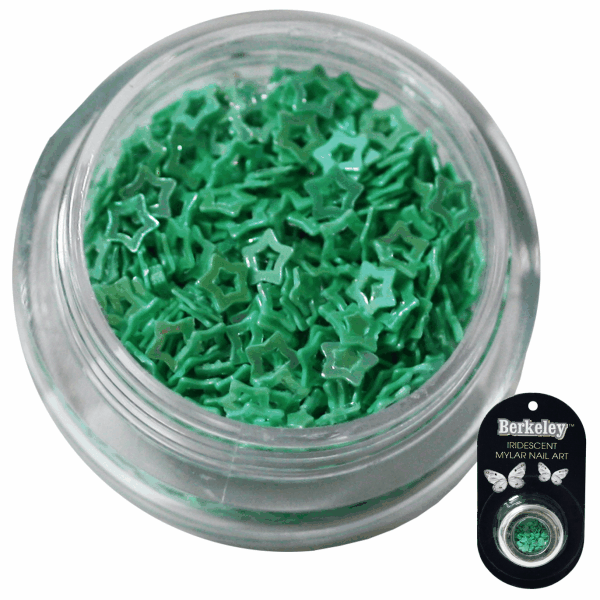 Irridescent Mylar Spangle | Hollow Star | Dark Green