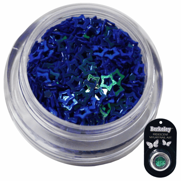 Irridescent Mylar Spangle | Hollow Star | Dark Blue