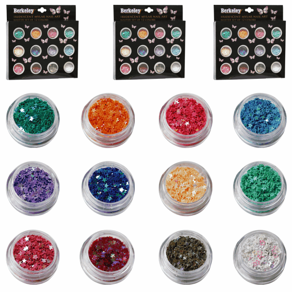 Irridescent Mylar Sprangle | Solid Star (12-Jar Set)