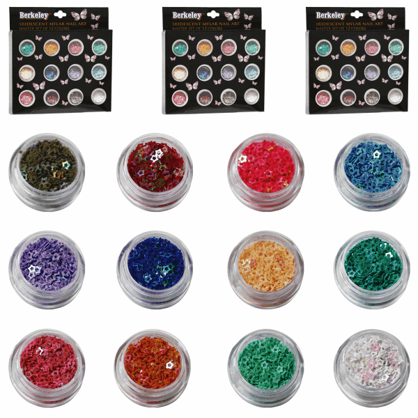 Irridescent Mylar Sprangle | Hollow Star (12-Jar Set)