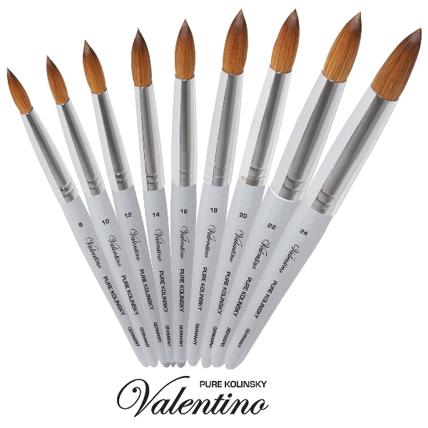 Valentino Kolinsky | Silver Wood | Chrome Ferrule