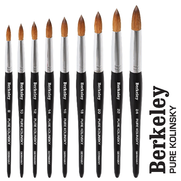 Berkeley Kolinsky | Black Wood | Chrome Ferrule