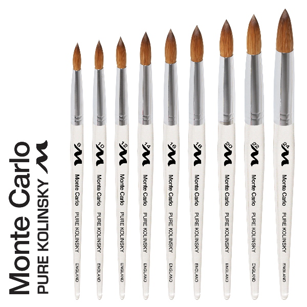Monte Carlo Kolinsky | Clear Acrylic | Chrome Ferrule