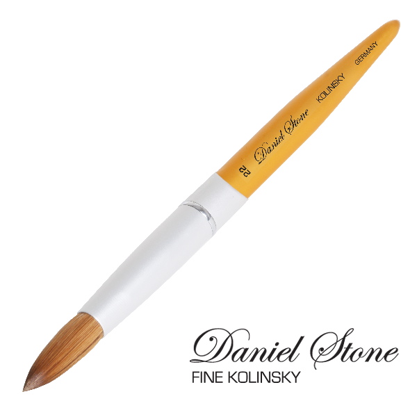 Daniel Stone Kolinsky | Gold Aluminum | Silver Ferrule | 22