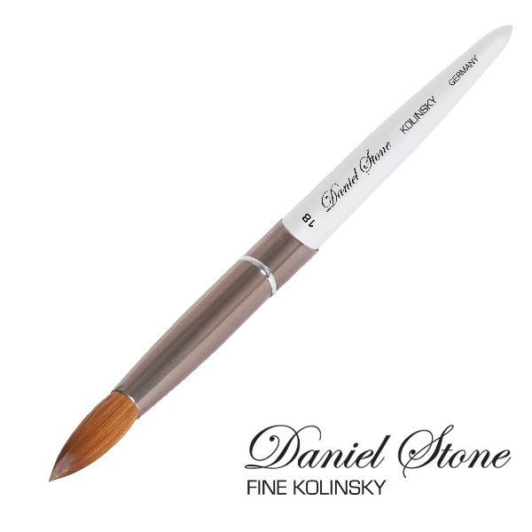 Daniel Stone Kolinsky | Silver Aluminum | Dark Gray Ferrule | 18