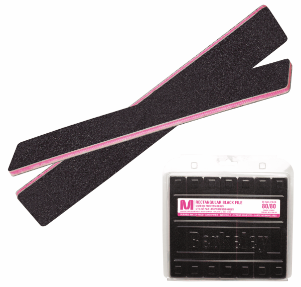 Berkeley Rectangular Nail File | Black | 80/80