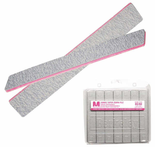 Berkeley Rectangular Nail File | Zebra | 80/80