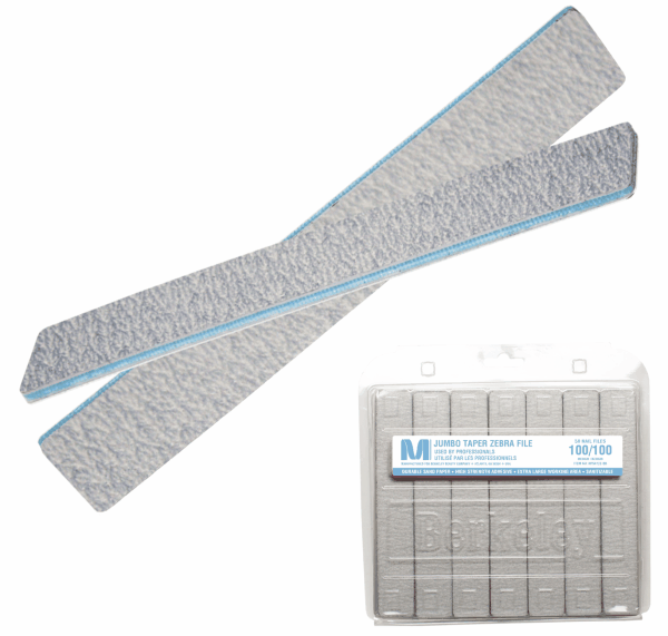 Berkeley Rectagular Nail File | Zebra | 100/100