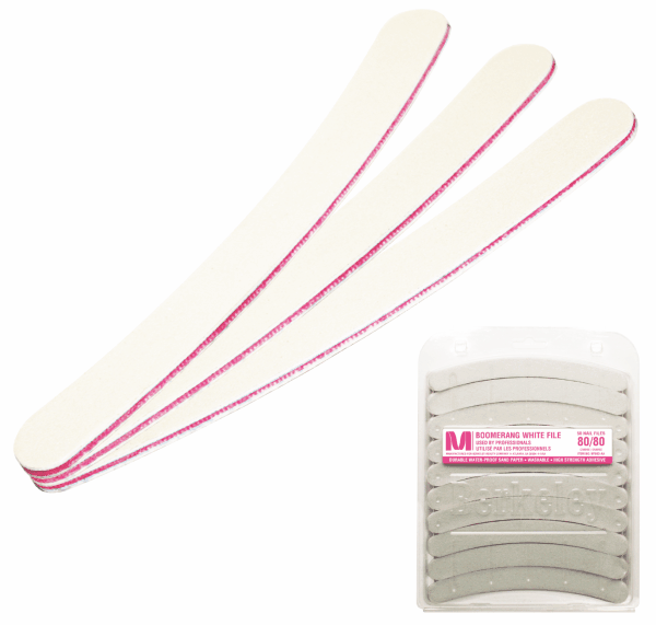 Berkeley Boomerang Nail File | White | 80/80