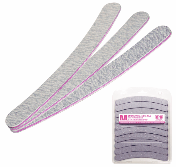 Berkeley Boomerang Nail File | Zebra | 80/80
