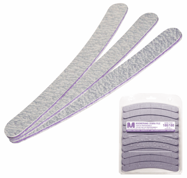 Berkeley Boomerang Nail File | Zebra | 180/180