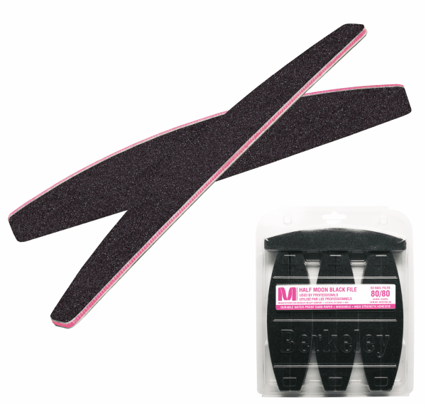 Berkeley Half-Moon Nail File | Black | 80/80