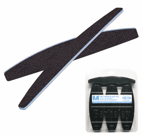 Berkeley Half-Moon Nail File | Black | 100/100