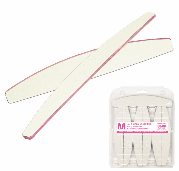 Berkeley Half-Moon Nail File | White | 80/80