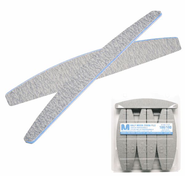 Berkeley Half-Moon Nail File | Zebra | 100/100