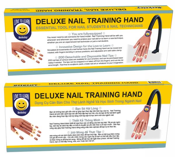 Deluxe Smooth Nail Traning Hand with 200 Tips #2
