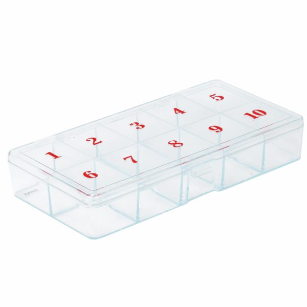 10-Slot Hard Plastic Small Tip Box
