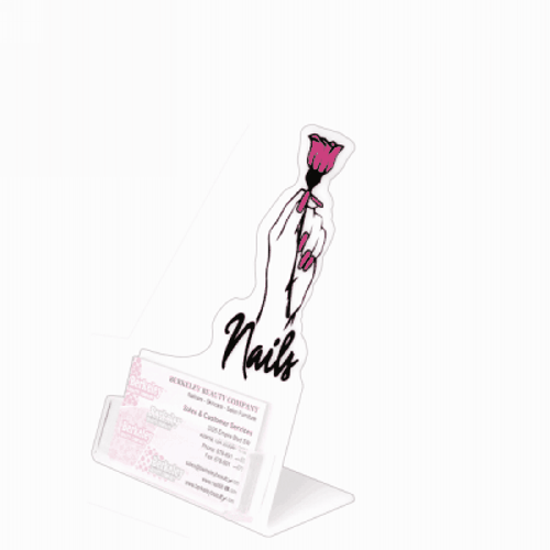 Design Business Card Holder | Hand with Flower | Small