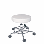 Pedicure Stool | Round-Seat White