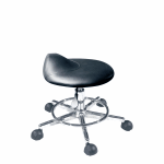 Pedicure Stool | Saddle-Seat Black