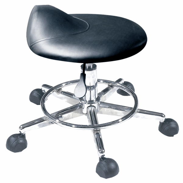 Pedicure Stool | Saddle-Seat Black