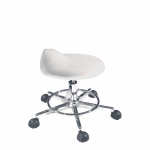 Pedicure Stool | Saddle-Seat White