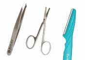 Tweezers, Scissors, Eyebrow Shapers